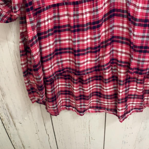NWT Lane Bryant Ruffled Hem Flannel - Picture 7 of 13